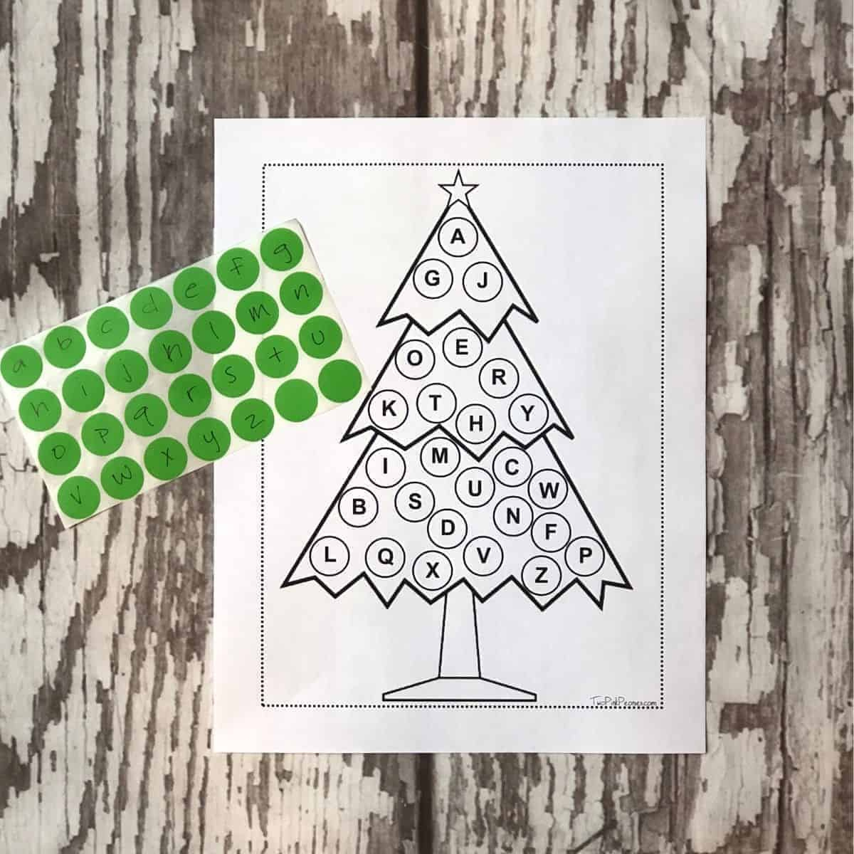 Christmas Alphabet Activity {Totally Free Instant Download} pertaining to Alphabet Christmas Tree Printable