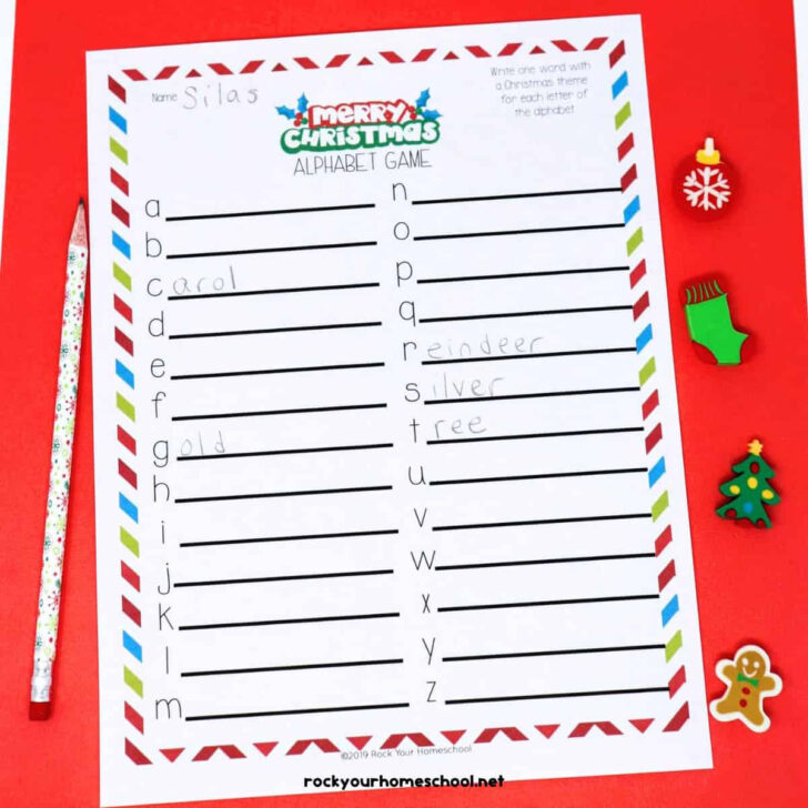 Free Printable Christmas Alphabet Game