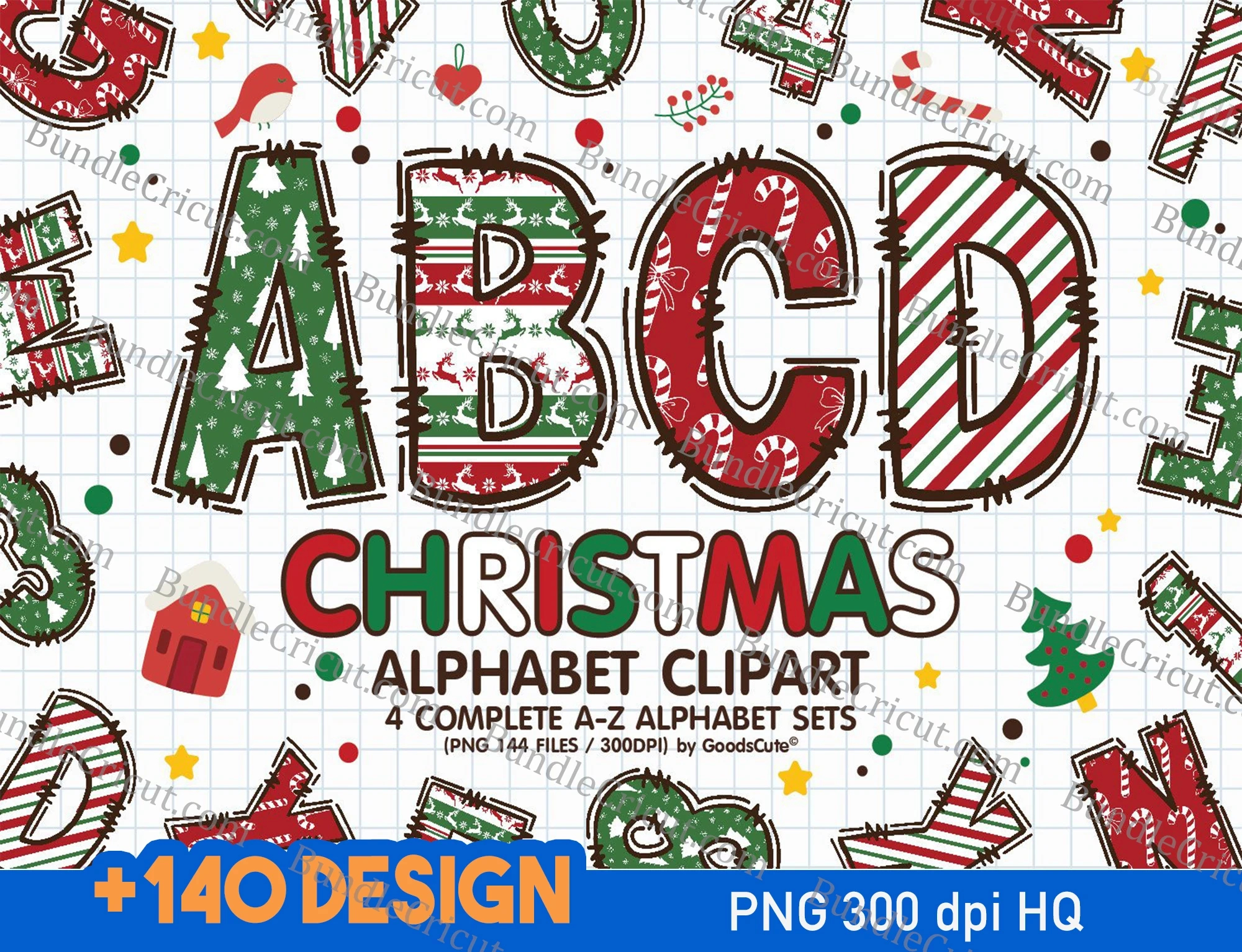 Christmas Alphabet Letters, Individual Christmas Alphabet Letters for Free Printable Christmas Alphabet