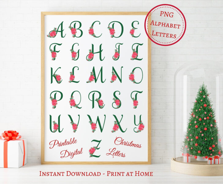Christmas Alphabet Letters Printable