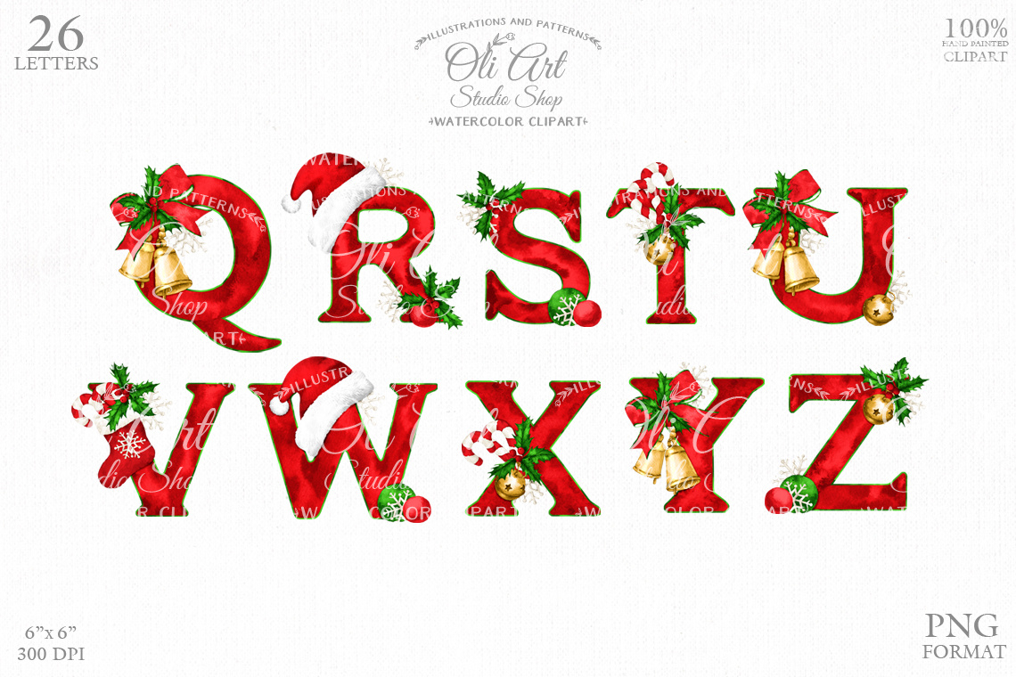 Christmas Alphabet. Sublimation Of The Alphabet. Letter Alphabet regarding Christmas Alphabet Printable Letters