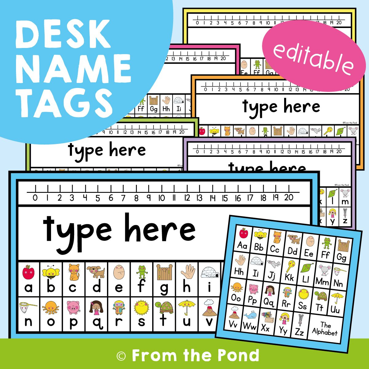 Classroom Labels To Organize Your Classroom Equipment. — From The Pond pertaining to Alphabet Name Plates Free Printable