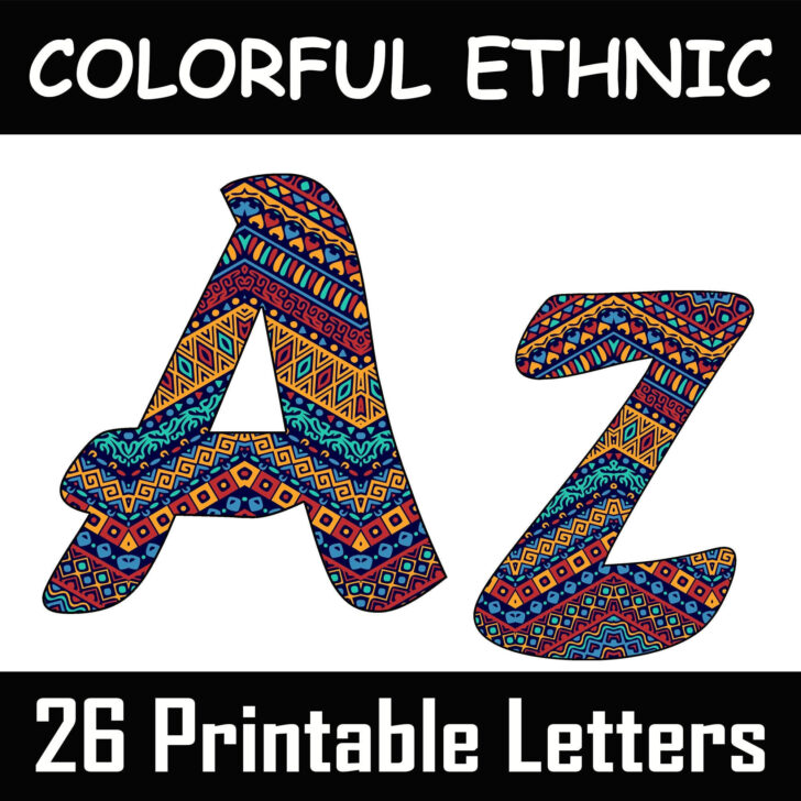 Individual Colorful Alphabet Letters Printable