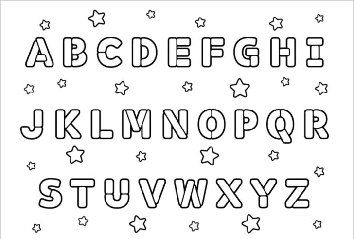 Alphabet Printable Coloring Pages