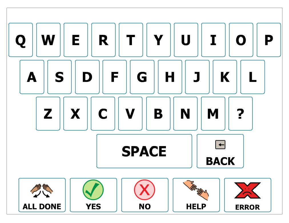 Communication Board For Older Students/Adults | Easterseals Of in Printable Alphabet Communication Board