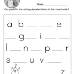 Complete The Alphabet Worksheet (Free Printable)   Doozy Moo In Free Printable Alphabet Worksheets For