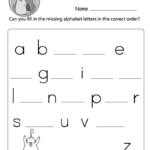 Complete The Alphabet Worksheet (Free Printable)   Doozy Moo Inside Alphabet Worksheets Free Printable