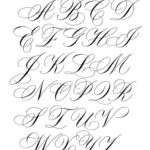 Copperplate Calligraphy Alphabet With Flourishes Inside Copperplate Calligraphy Alphabet Printable