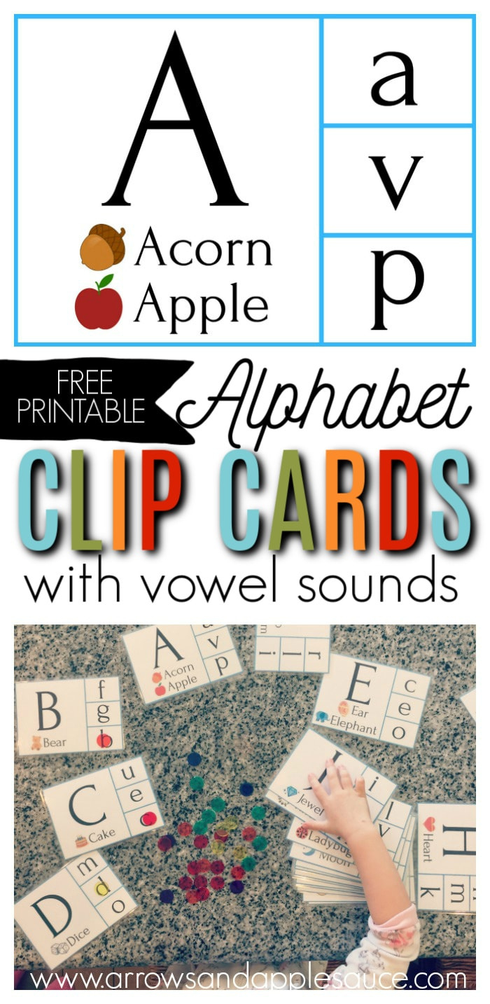 Crazy For Clip Cards! | Free Printables - Arrows &amp;amp; Applesauce throughout Free Printable Alphabet Clip Cards