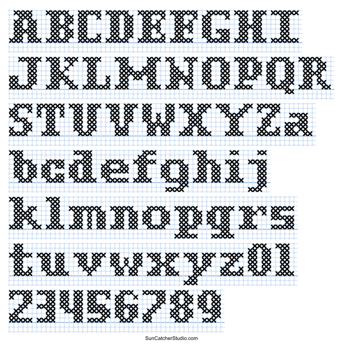 Cross Stitch Letters: Generator And Alphabet Font Patterns – Free inside Free Printable Cross Stitch Alphabet