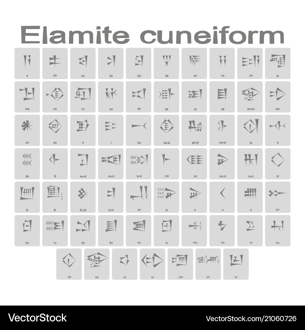 Cuneiform Writing Vector Images (73) regarding Free Printable Cuneiform Alphabet