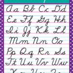 Cursive Alphabet Chart Within Cursive Alphabet Printable Posters