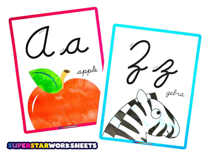 Alphabet Posters Printable Cursive Letters For Classroom Display