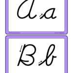 Cursive Alphabet – Esl Flashcards For Printable Cursive Alphabet For Classroom