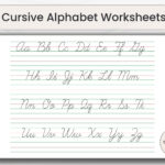 Cursive Alphabet Letter Tracing Worksheets, Printable Cursive Regarding Handwriting Without Tears Cursive Alphabet Printable