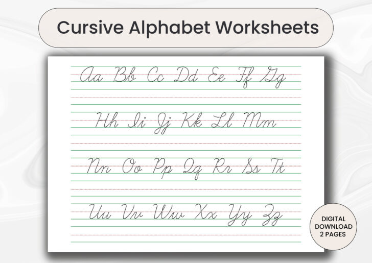 Handwriting Without Tears Cursive Alphabet Printable