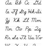 Cursive Alphabet Letters A To Z Within Cursive Alphabet Letters Printable