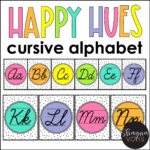 Cursive Alphabet Posters, Cursive Alphabet Chart, Bright Cursive In Printable Cursive Alphabet For Classroom