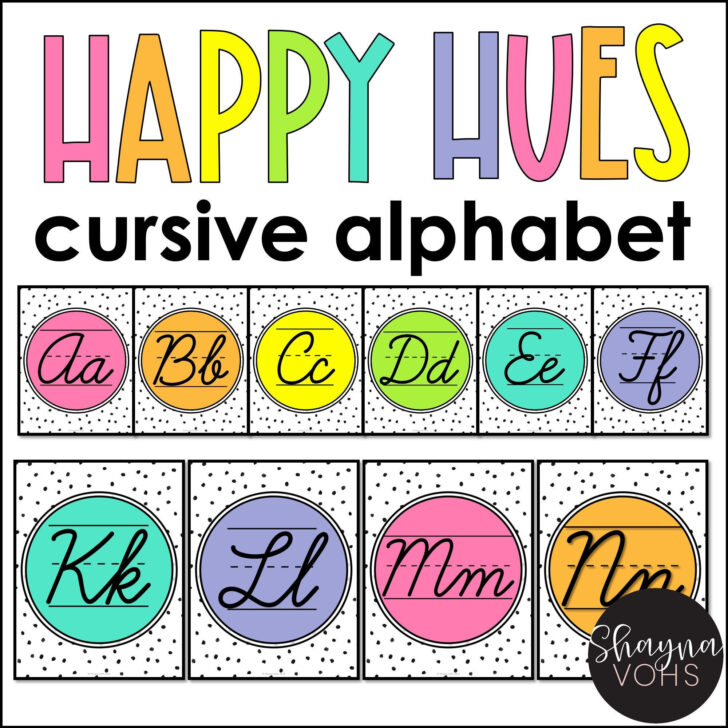 Printable Cursive Alphabet For Classroom