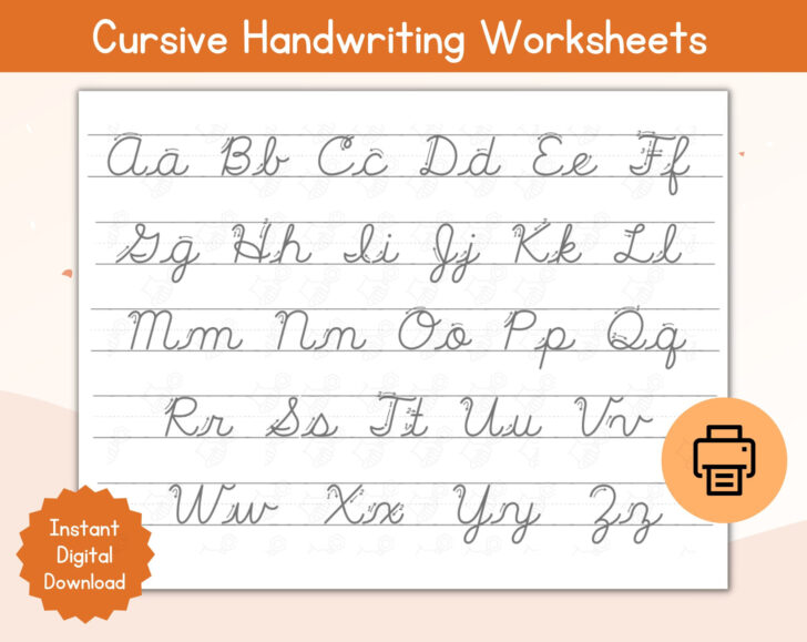 Printable Cursive Alphabet Practice