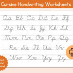 Cursive Alphabet Tracing Worksheet / Printable Cursive Alphabet Intended For Printable Cursive Handwriting Worksheets Alphabet