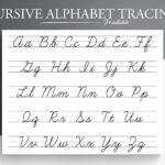 Cursive Alphabet Tracing Worksheet. Printable Trace The Cursive For Practice Cursive Alphabet Printable