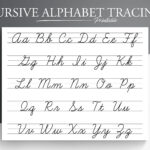 Cursive Alphabet Tracing Worksheet. Printable Trace The Cursive In Cursive Alphabet Tracing Printable