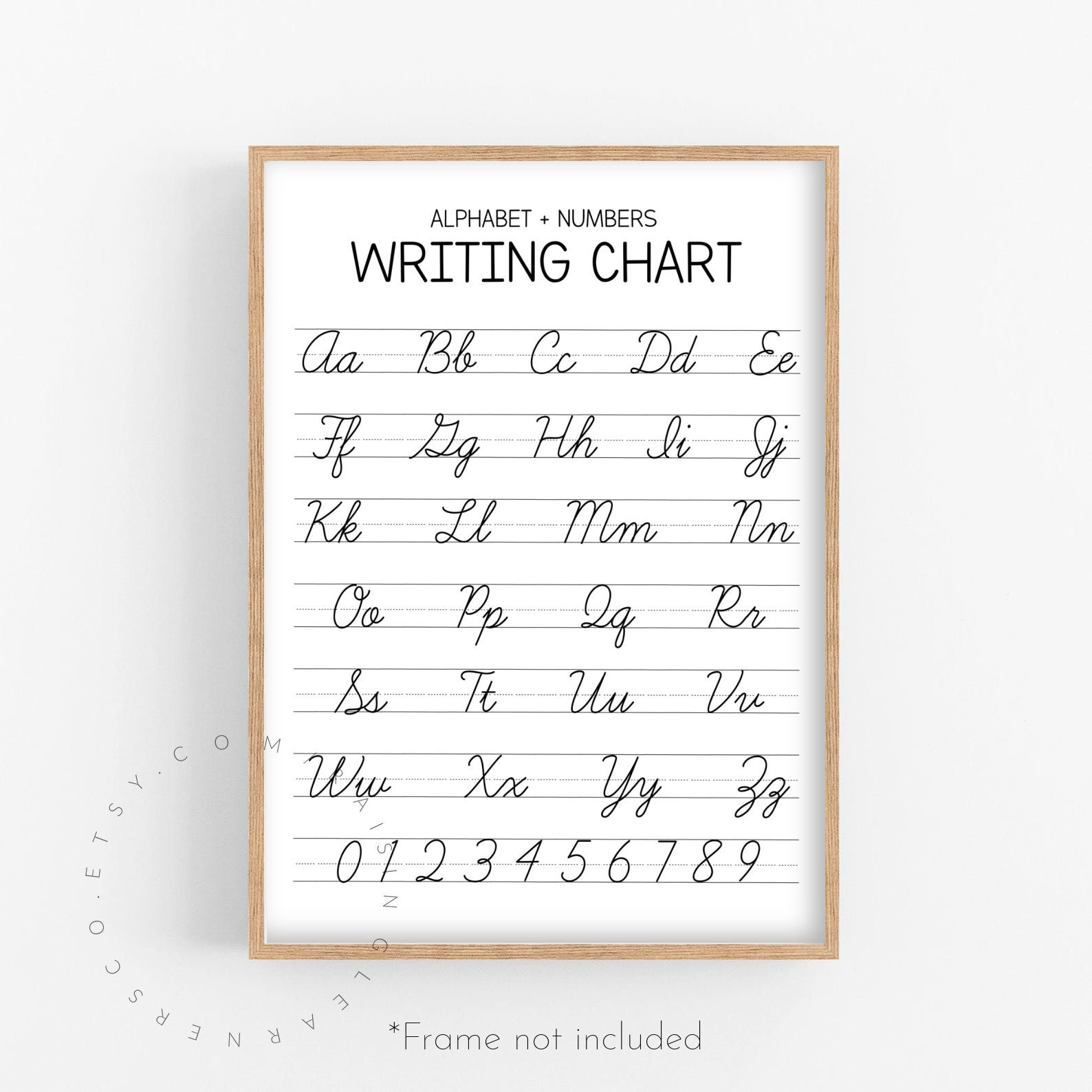 Cursive Writing Chart Poster Unframed / Cursive Alphabet Poster inside Cursive Alphabet Poster Printable