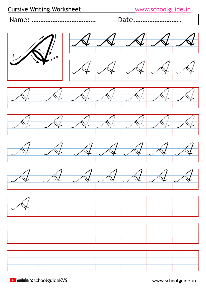 Cursive Writing Worksheets throughout Alphabet Printable Cursive Writing Practice Sheets