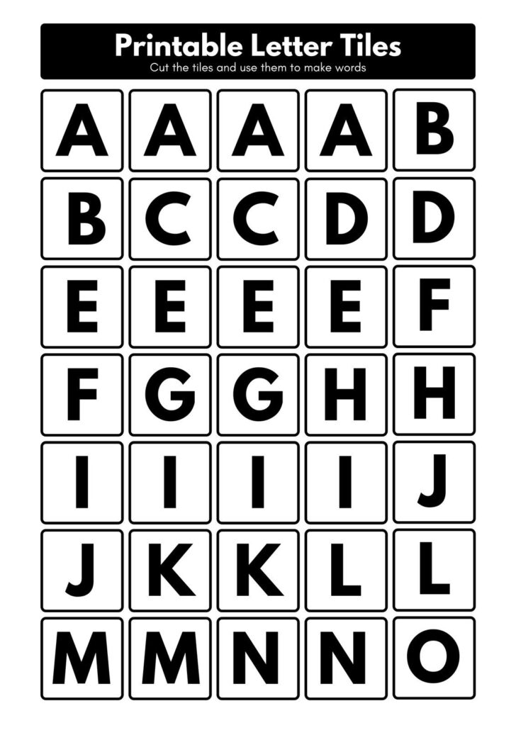 Cut Out Free Printable Alphabet