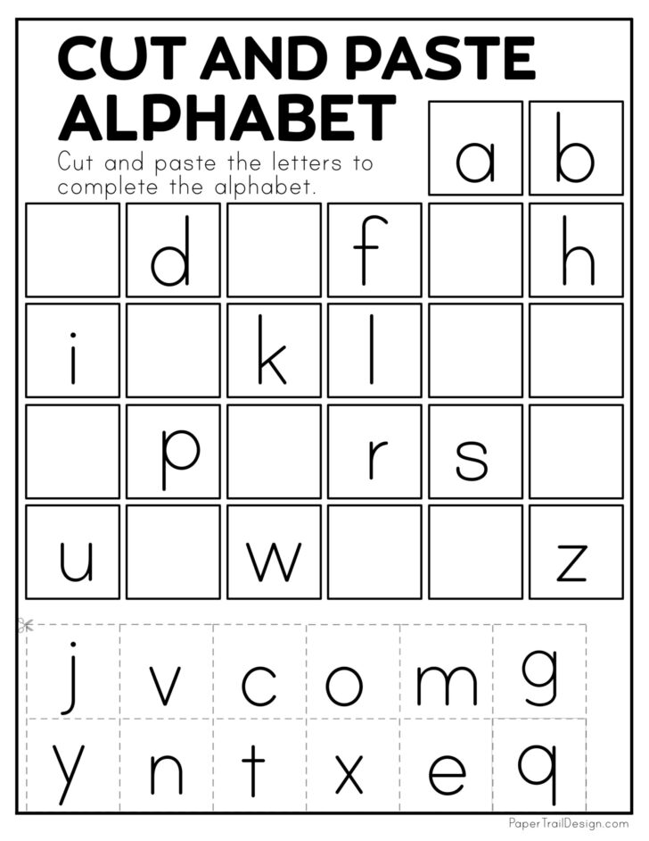 Alphabet Cut and Paste Printable