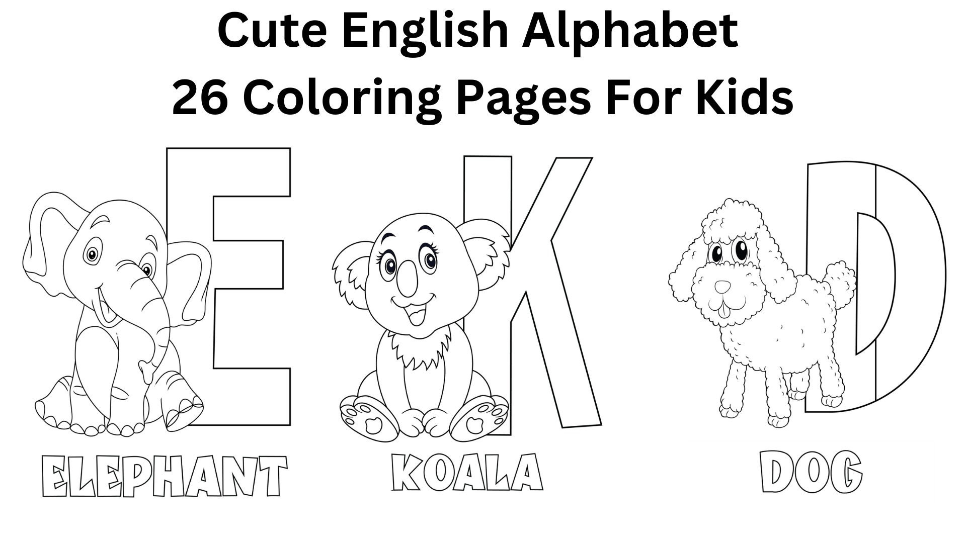 Cute English Alphabet Animals Coloring Pages,Kids Printable with regard to Animal Alphabet Coloring Pages Printable