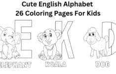 Cute English Alphabet Animals Coloring Pages,Kids Printable with regard to Printable Animal Alphabet Coloring Pages