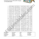 Days Months Alphabet Soup   Esl Worksheetnessita77 Inside Alphabet Soup Game Printable