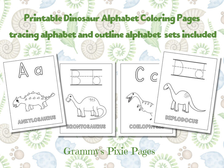 Dinosaur Alphabet Book Printable