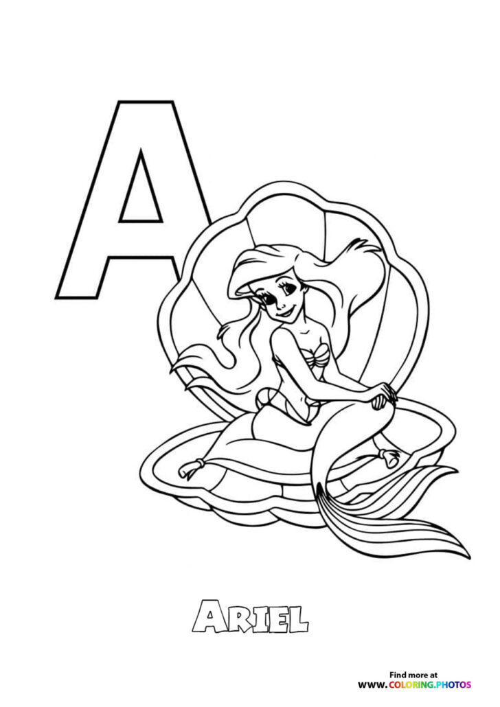 Disney Alphabet Letters Printable Coloring Pages