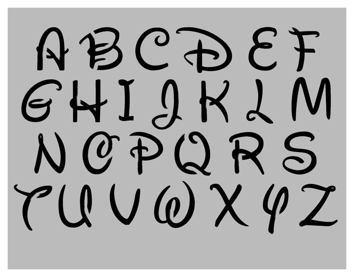Disney Alphabet Letters 1.4&amp;quot; Font 11&amp;quot; X 8.5&amp;quot; Custom Stencil Fast Free Shipping for Disney Alphabet Letters Printable