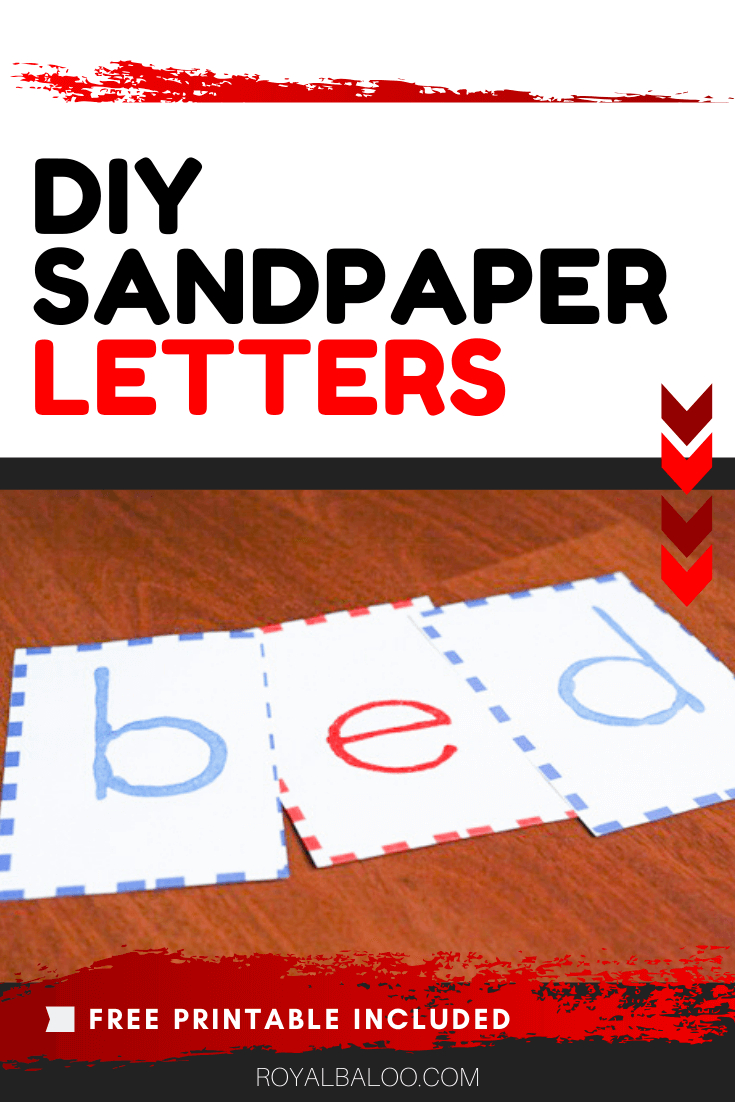 Diy Montessori Sandpaper Cards For The Alphabet → Royal Baloo regarding Free Printable Montessori Alphabet