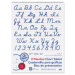 D'Nealian Chart Tablet, Cursive Cover, 2" Ruled, 24" X 32", 25 Throughout D&#039;nealian Alphabet Printable