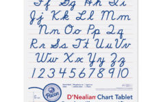 D'Nealian Chart Tablet, Cursive Cover, 2" Ruled, 24" X 32", 25 throughout D&#039;nealian Alphabet Printable