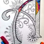 Download A Z Alphabet Zentangle Coloring Pages For Kids Throughout Zentangle Alphabet Free Printable