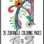 Download A Z Alphabet Zentangle Coloring Pages For Kids Within Zentangle Alphabet Free Printable