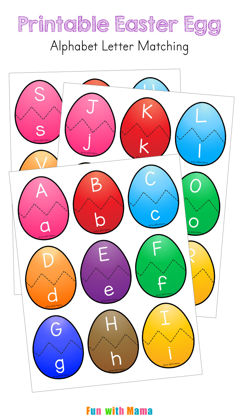 Easter Alphabet Letter Match Activity For Preschoolers - Fun With Mama with Easter Egg Alphabet Printable