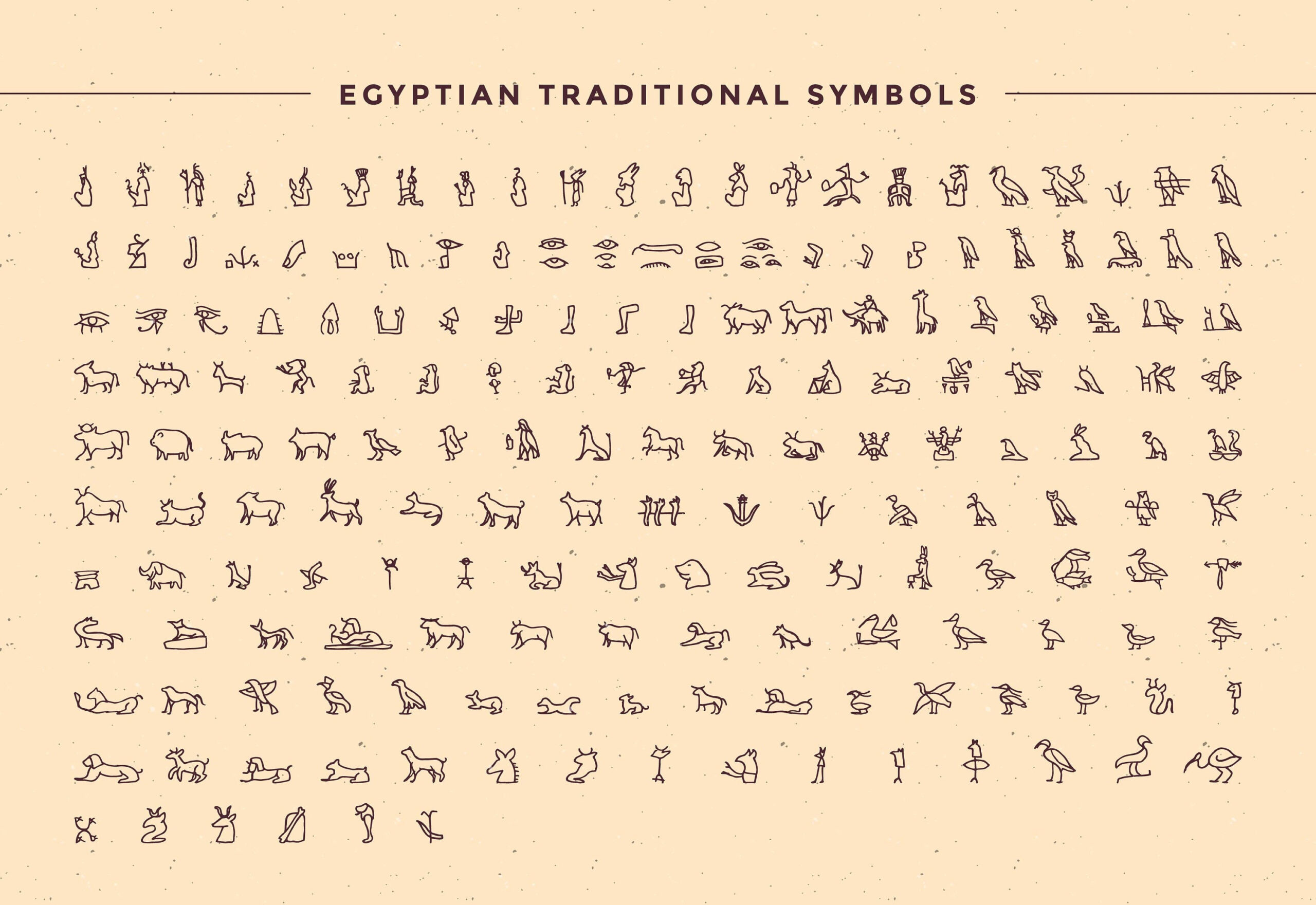 Egyptian Hieroglyphics Alphabet Digital Design Editable within Egyptian Hieroglyphs Alphabet Printable