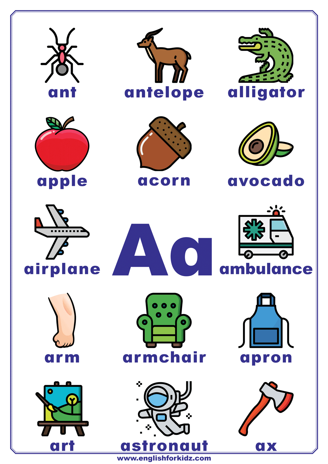 English For Kids Stepstep: Printable Alphabet Posters For in Printable Alphabet Posters For Every Letter