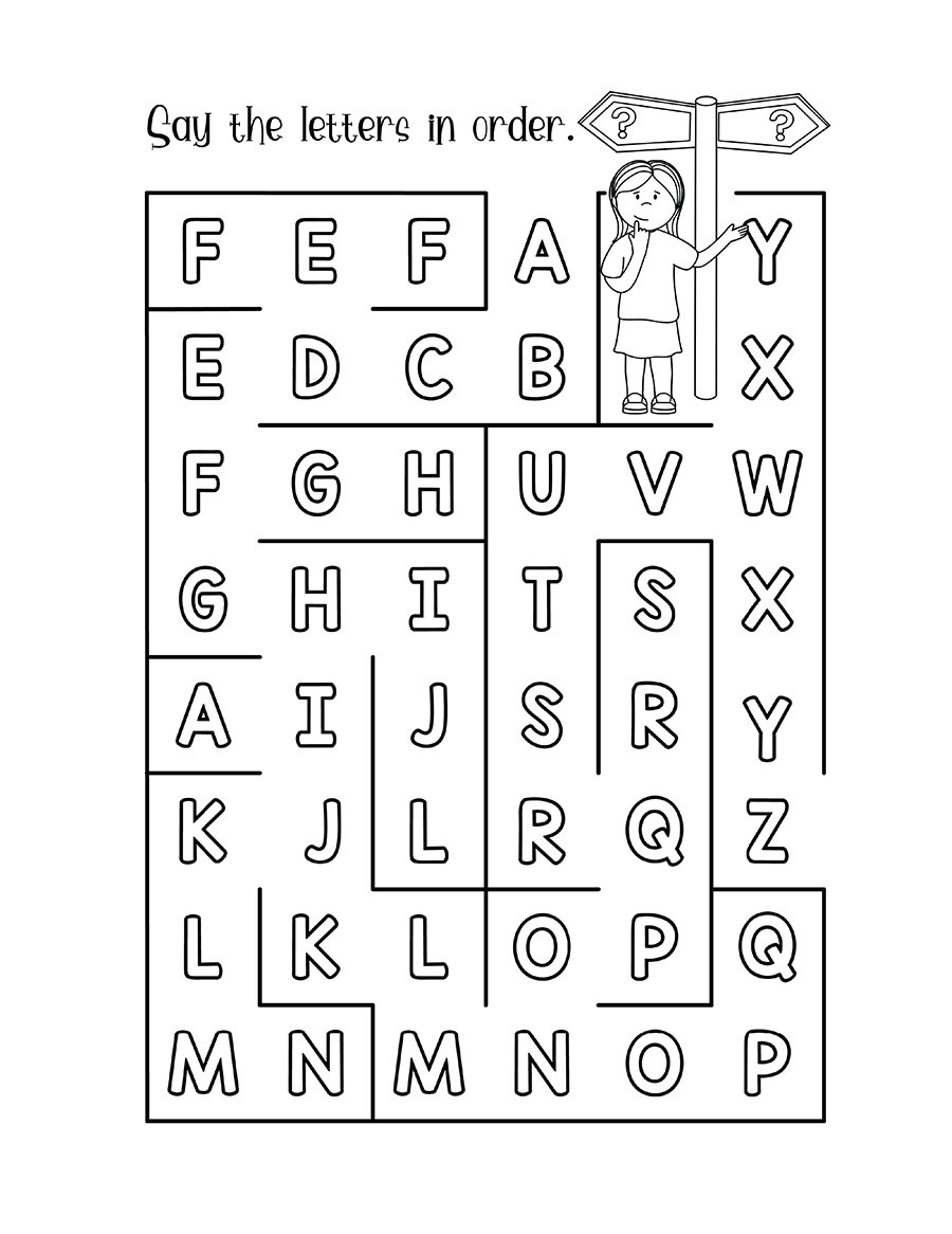 English Unite - Phonics Worksheets - Alphabet Maze throughout Printable Alphabet Phonics Worksheets