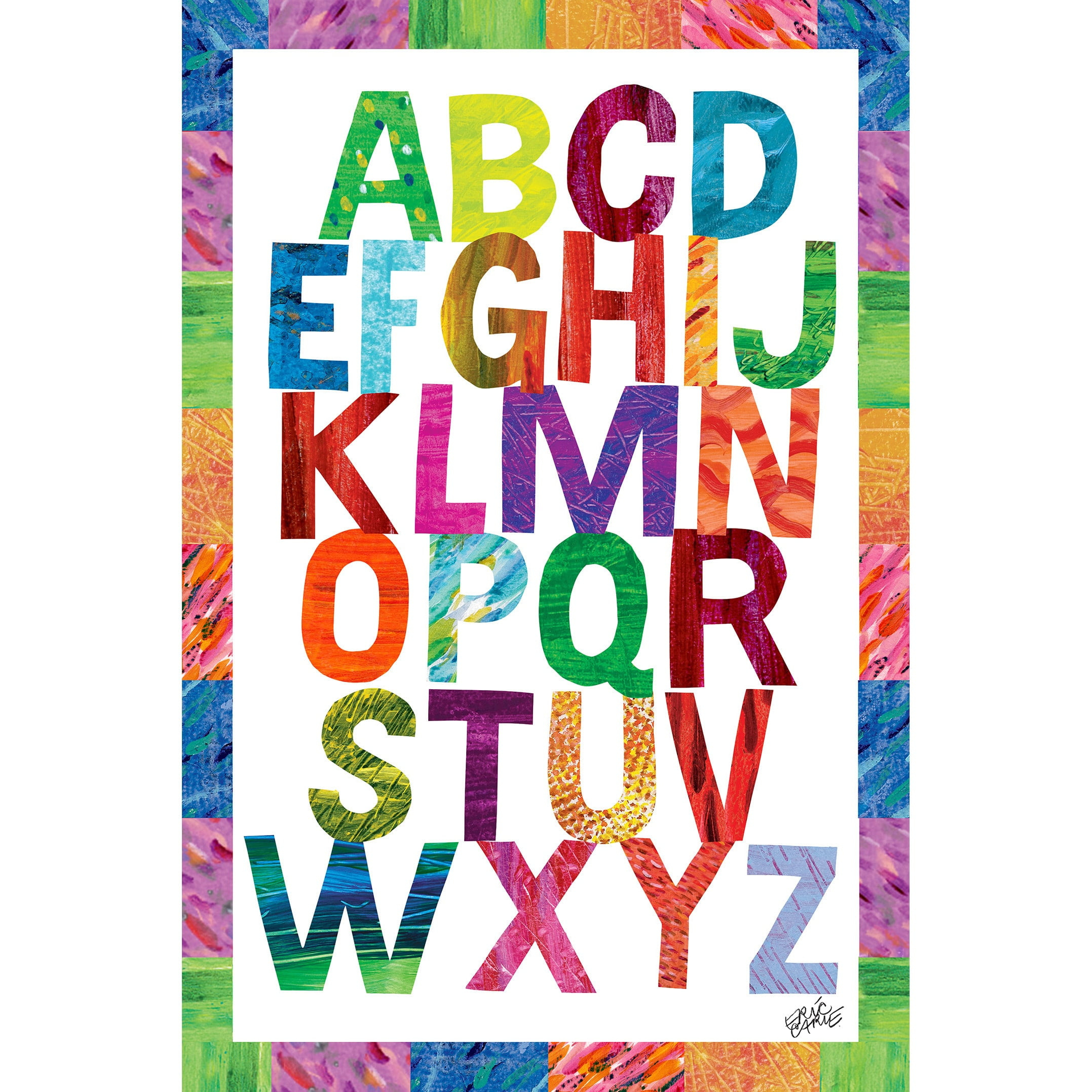 Eric Carle Alphabet Letters Art Print On Premium Canvas - Walmart within Eric Carle Alphabet Printable