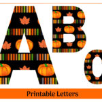 Fall Pumpkin Alphabet Clip Art Letters A Z, Numbers 0 9 Printable With Regard To Cut Out Free Printable Fall Alphabet Letters