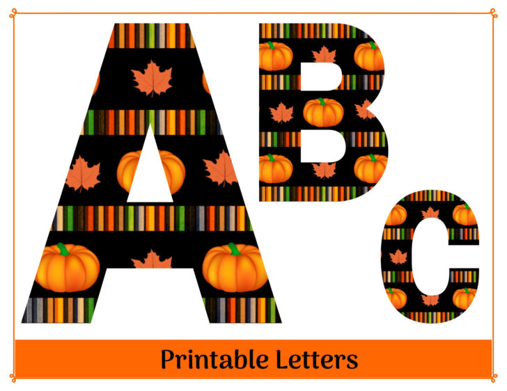 Cut Out Free Printable Fall Alphabet Letters