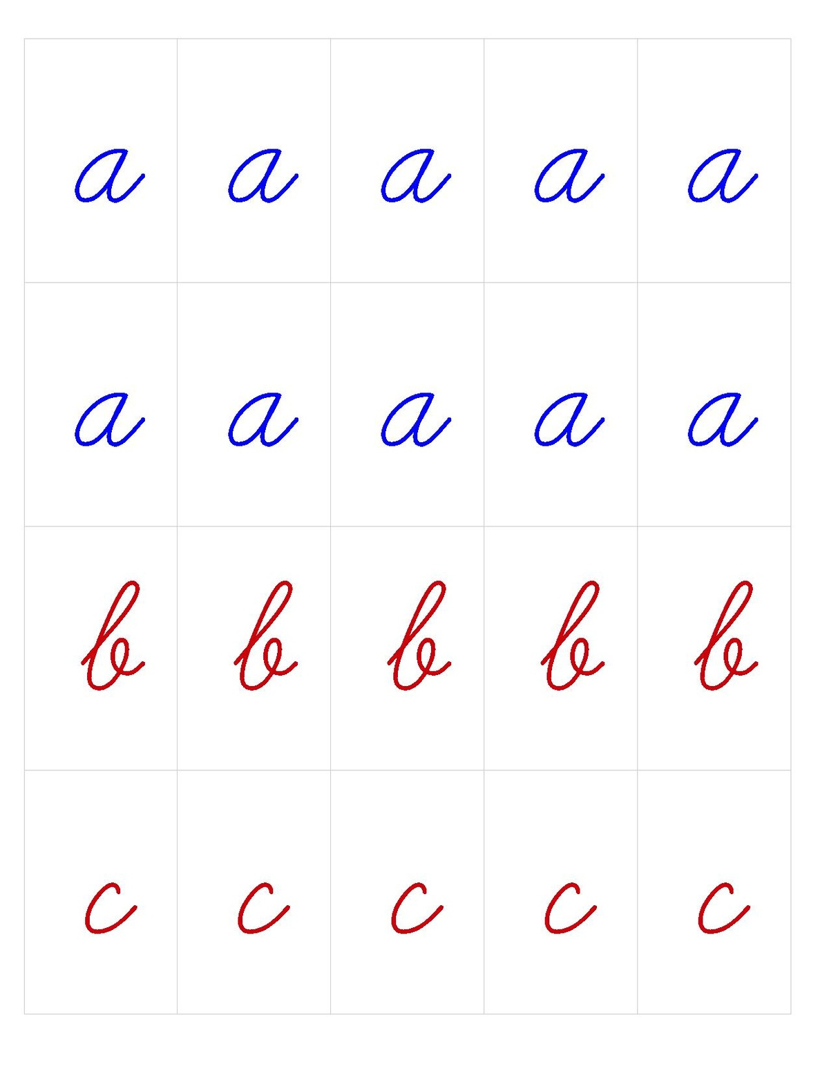 File:movable Alphabet - Cursive.pdf - Montessori Album for Printable Montessori Alphabet Letters